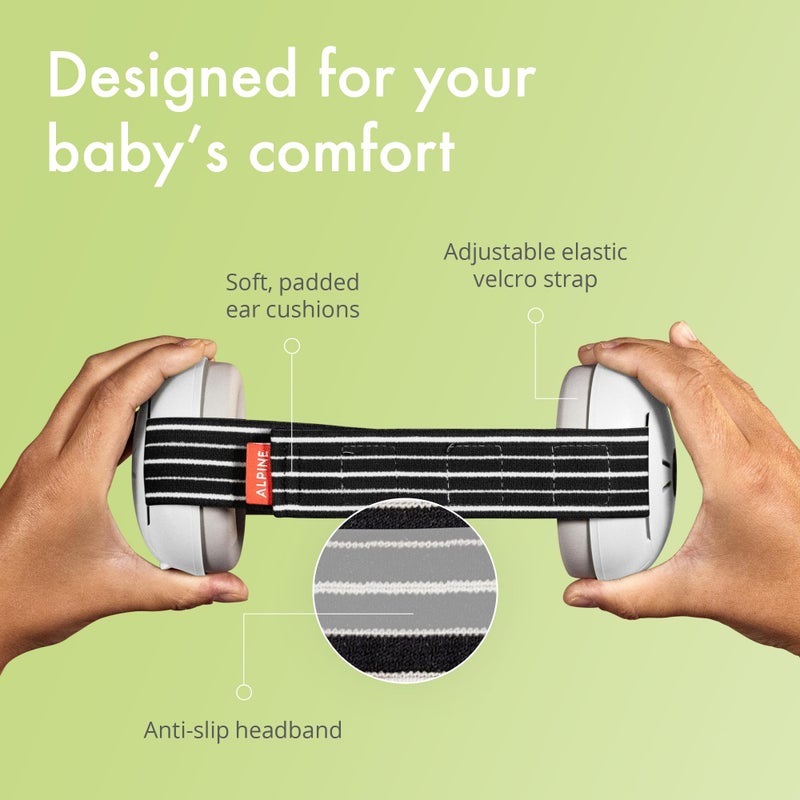 Alpine Muffy Baby Ear Protection For Babies And Toddlers Up To 36 Months - Ce & Ansi Certified - Noise Reduction Earmuffs - Comfortable Baby Headphones Against Hearing Damage & Improves Sleep - Black - Image 3