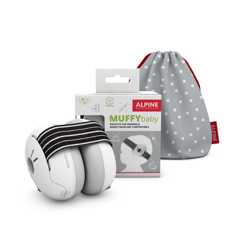 Alpine Muffy Baby Ear Protection For Babies And Toddlers Up To 36 Months - Ce & Ansi Certified - Noise Reduction Earmuffs - Comfortable Baby Headphones Against Hearing Damage & Improves Sleep - Black - Image 1