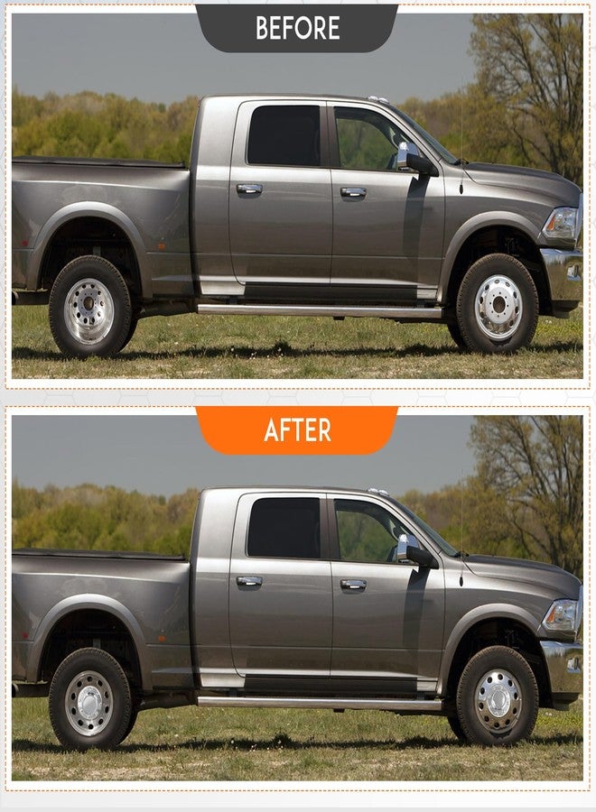 Dexepe 4Pcs Front & Rear Chrome Dually Wheel Center Caps Compatible with Dodge Ram 3500 2011-2018 with 17" 8 Lug 10 Hole Aluminum Wheels Replaces 68081010AA, 68081015AC - Image 5