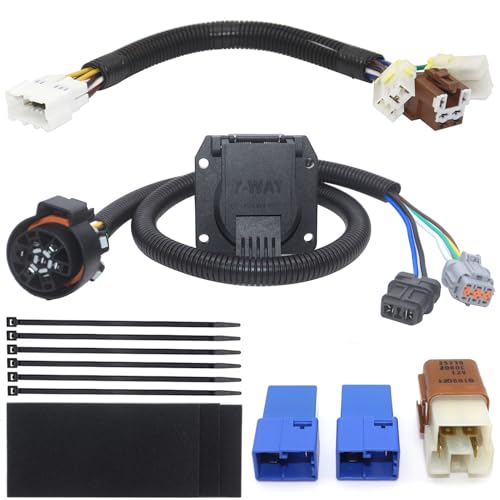 CARROFIX Custom Fit 7Way Trailer Wiring Harness for Certain Years of Nissan Frontier Pathfinder Xterra Suzuki Equator VehicleSide 7 Way Connector for Factory Tow Package - Image 1