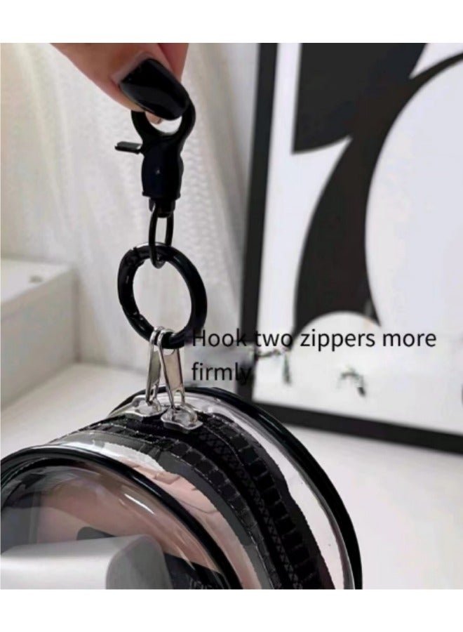 Transparent Storage Box, Small Electronic Organizer Cable Bag, Portable Electronic Accessories Storage Bag, Can Hold Hard Drive, Power Cord, Charger, Headphones, USB, SD Card, Jewelry, Etc. (Black) - Image 4