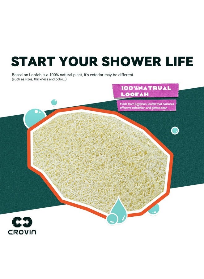 CROVIN Premium Exfoliating Facial Loofah Pads Natural Luffa Face Scrubber And Cleansing Face Sponge For Easily And Effectively Clean Up Your Face8 Count (1 Pack) - Image 3