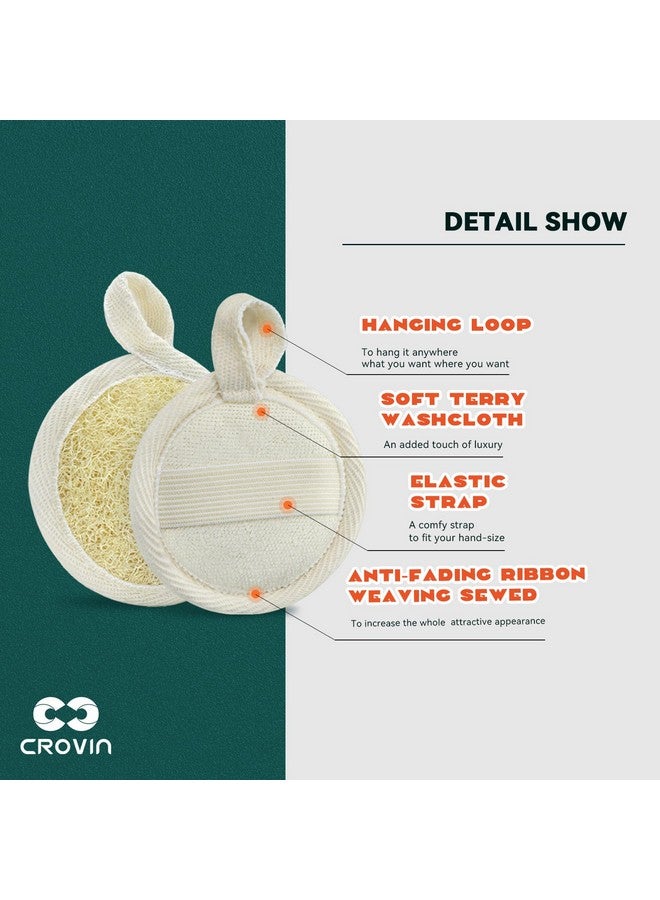 CROVIN Premium Exfoliating Facial Loofah Pads Natural Luffa Face Scrubber And Cleansing Face Sponge For Easily And Effectively Clean Up Your Face8 Count (1 Pack) - Image 4