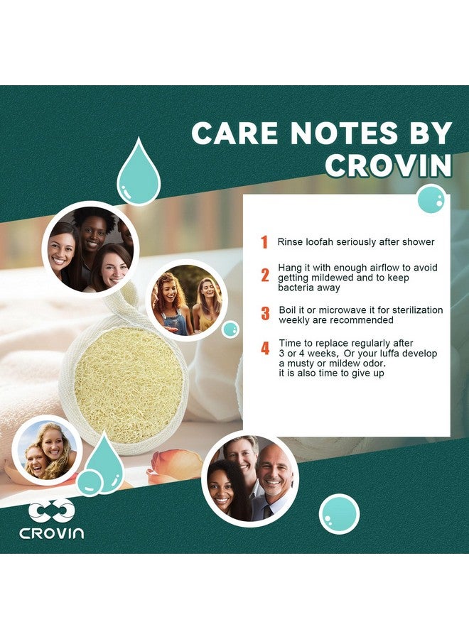 CROVIN Premium Exfoliating Facial Loofah Pads Natural Luffa Face Scrubber And Cleansing Face Sponge For Easily And Effectively Clean Up Your Face8 Count (1 Pack) - Image 5
