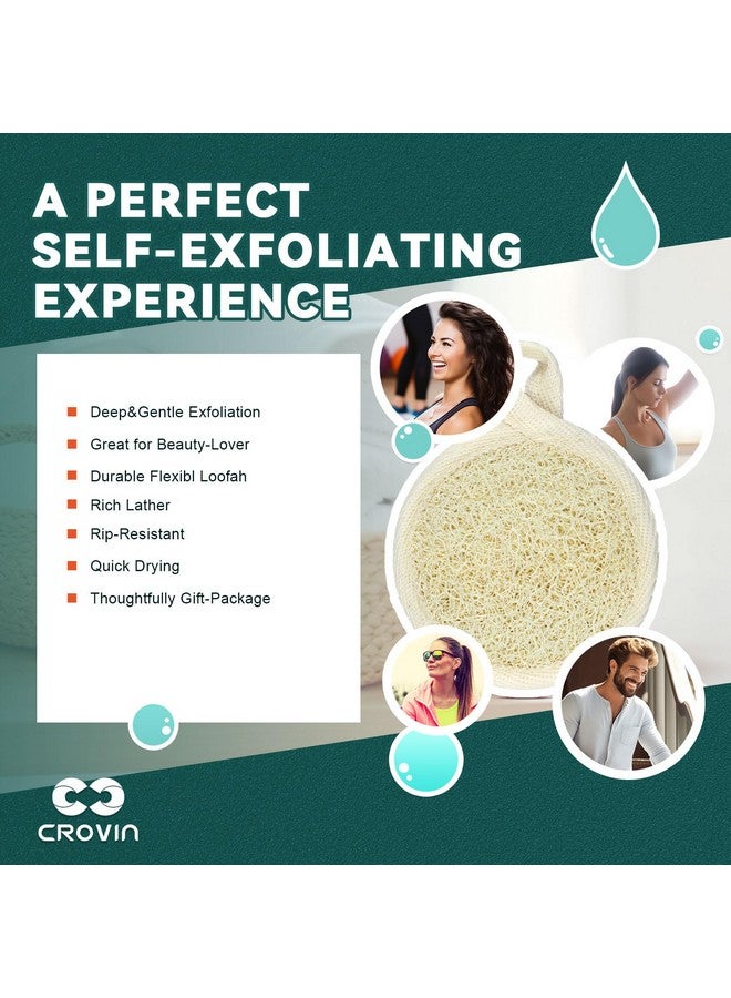 CROVIN Premium Exfoliating Facial Loofah Pads Natural Luffa Face Scrubber And Cleansing Face Sponge For Easily And Effectively Clean Up Your Face8 Count (1 Pack) - Image 2