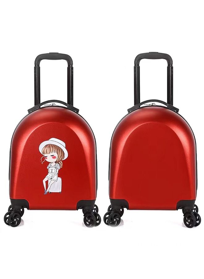 CityRiya-Long Kids Luggage Travel Suitcase Children's Carry on Luggage 18" Cartoon Rolling Trolley Case Ride-on Wheeled Suitcase for Children Toddlers Boys Girls  - Image 3