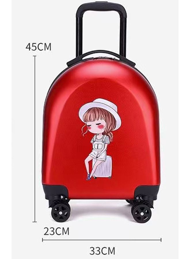 CityRiya-Long Kids Luggage Travel Suitcase Children's Carry on Luggage 18" Cartoon Rolling Trolley Case Ride-on Wheeled Suitcase for Children Toddlers Boys Girls  - Image 5