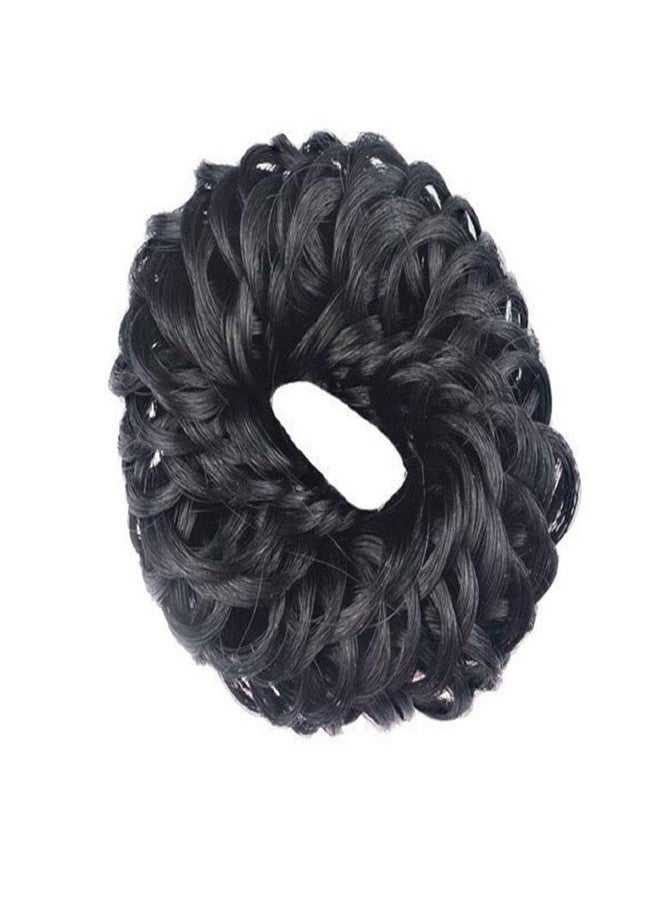 AorviDesigns ربطة شعر أنيقة على شكل كعكة جودا من AorviDesigns™ للنساء والفتيات | إكسسوارات جودا للنساء، طقم من قطعتين (أسود) - Image 3
