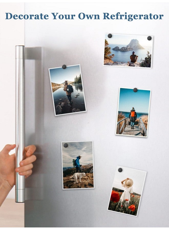 SMARTAKE 45 Pcs Refrigerator Magnets, Small Round Fridge Magnets, Multi-Use Premium Neodymium Office Magnets for Fridge, Whiteboard, Billboard in Home, Kitchen, Office and School (Black) - Image 4