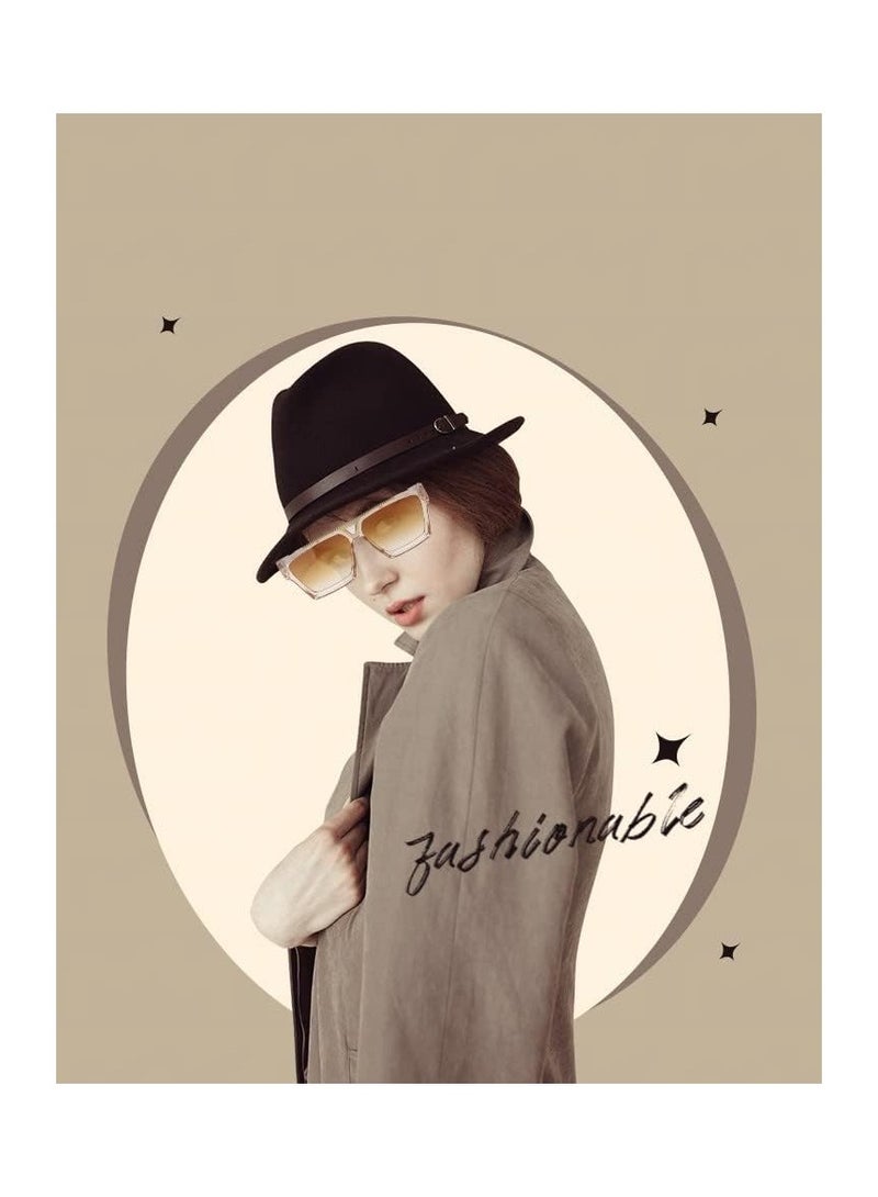 SYOSI 3 أزواج من النظارات الشمسية المربعة كبيرة الحجم للنساء والرجال، نظارات شمسية ريترو Y2K حماية من الأشعة فوق البنفسجية 400، نظارات شمسية كلاسيكية عصرية - Image 3