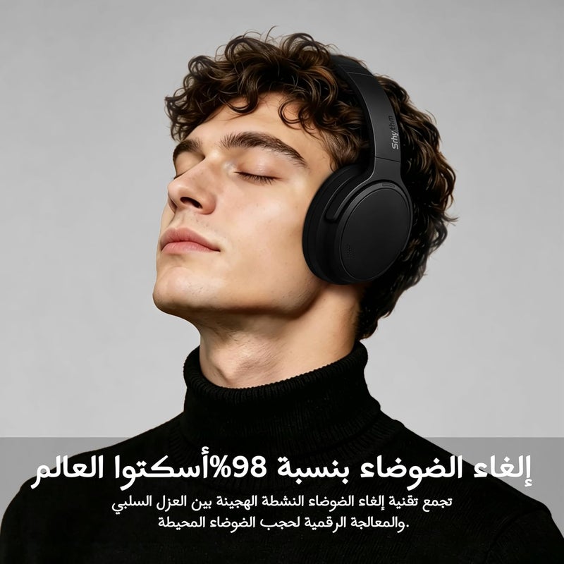 Srhythm NiceComfort 35 (2nd Gen) Hybrid Noise Cancelling Headphones, Wireless Bluetooth 6.0, Electronic Noise Cancellation, Transparency, Spatial Audio, Up to 140 Hours of Life - Image 2