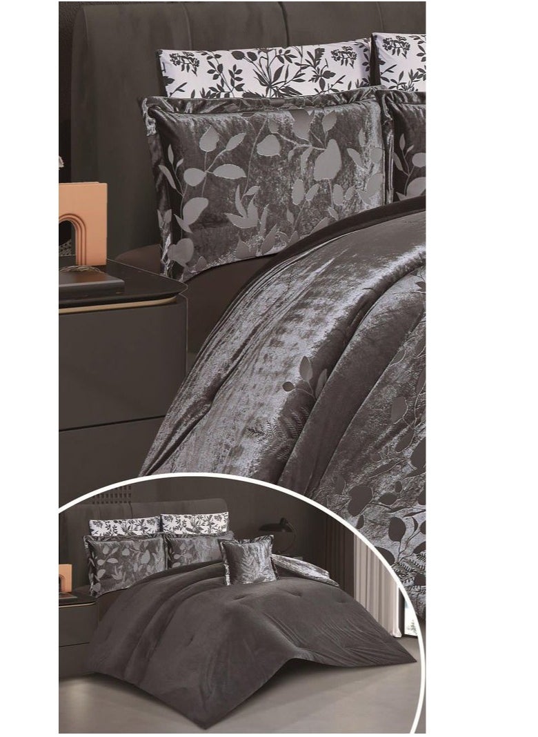Red Rose - Winter King Double Bedspread Made of Soft Velvet, Plain Double-Sided Pattern, Size 240*260cm - Image 1