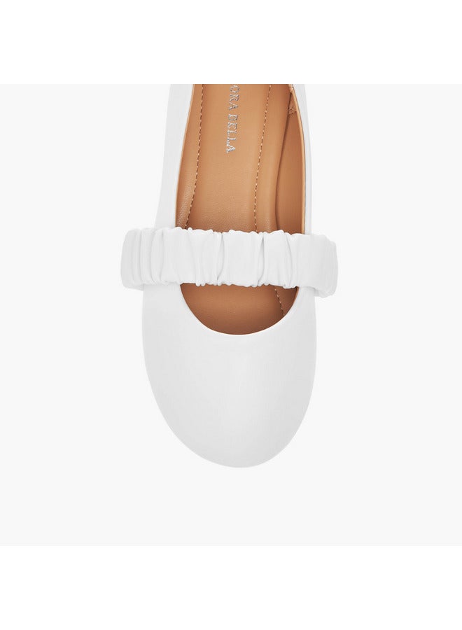 Flora Bella By Shoexpress Girls Solid Slip-On Ballerina Shoes  - Image 4
