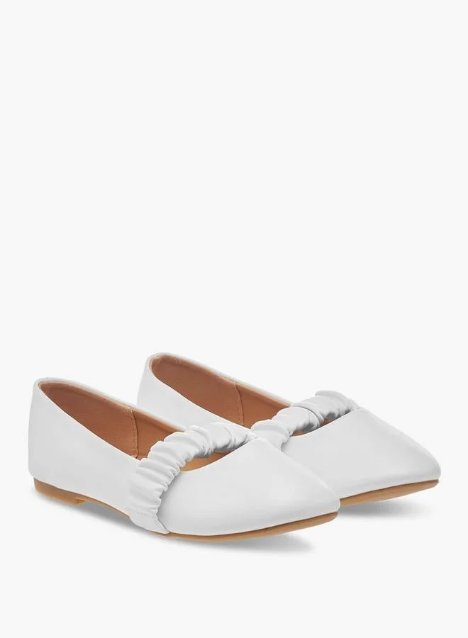 Flora Bella By Shoexpress White Flora Bella Solid Slip-On Ballerina Shoes for Women | Best Price UAE
