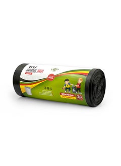 Tru Garbage Bags Compact Roll Black 60x90cm 30Gallon (20pc x 3Rolls) 60bags  - Image 2