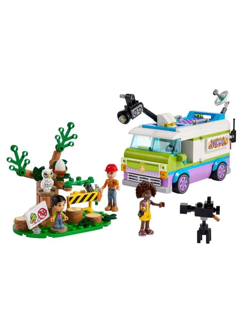 LEGO LEGO 41749 Friends Newsroom Van, Animal Rescue Playset, Pretend to Film and Report News with Toy Truck, Owl Figure and Aliya Mini-Doll  - Image 3