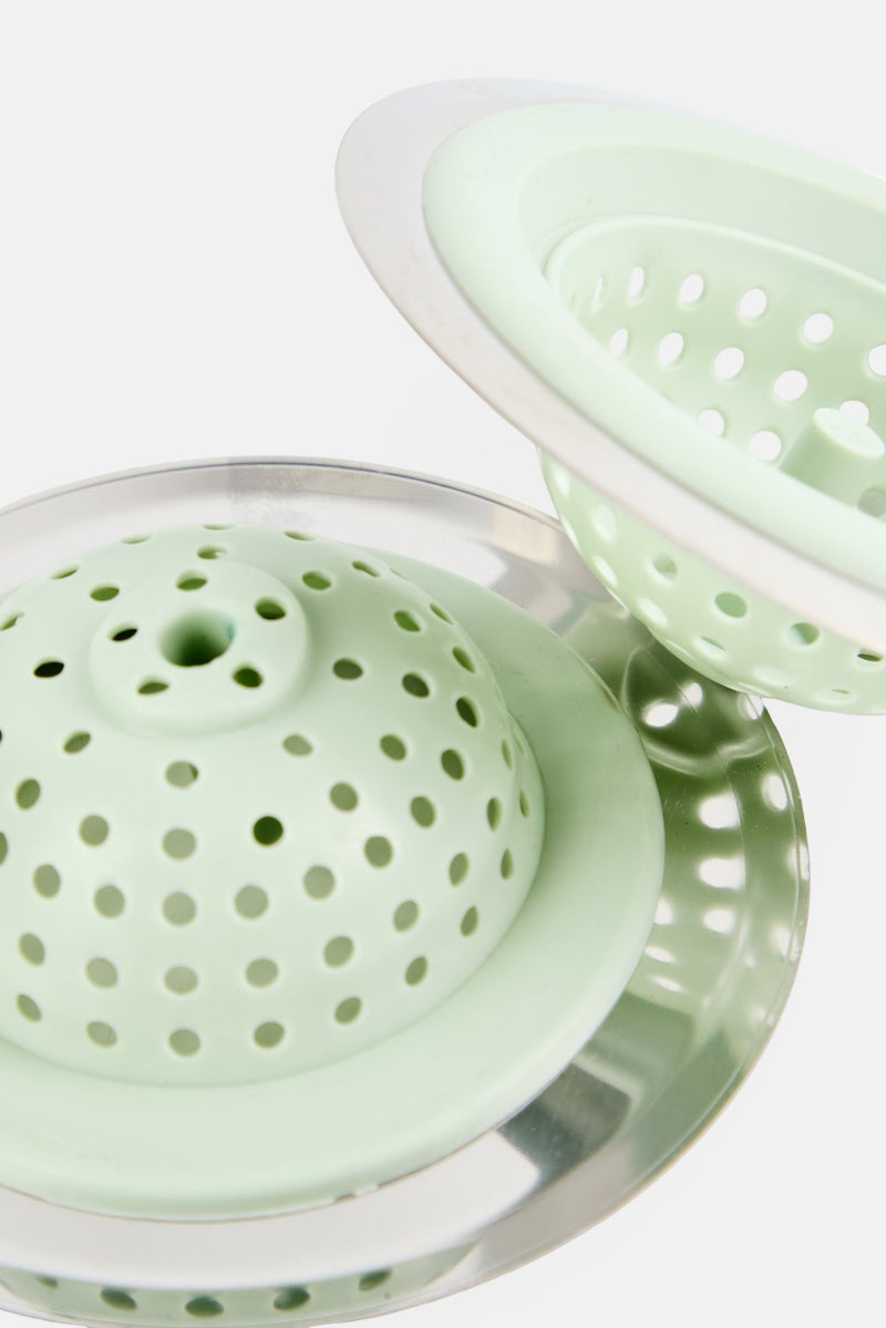 LIFESTYLE 2 Pieces Silicone Sink Strainer, Mint Green - Image 4