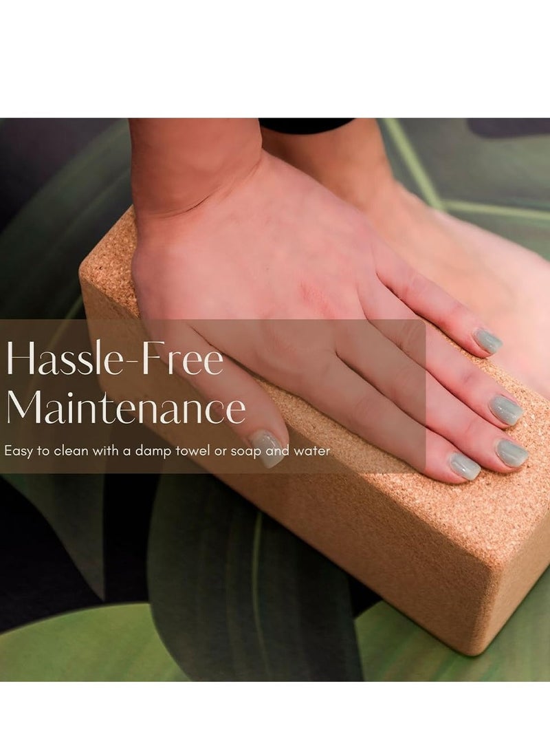 اسم المحتوى ناريلا Cork Yoga Blocks, 2 Pack Yoga Blocks Natural Cork, High Density Yoga Block with Non Slip Surface, Lightweight and Moisture - Proof Cork Block, Perfect Yoga Accessories for Men and Women - Image 3