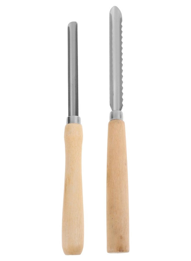 VERDANVERSE Fruit Core Remover Set with Serrated and Smooth Corers for Cherry Peach Pear Pit Removal Multifunctional Kitchen Tool Portable 2 Pieces 8.26 Inch - Image 1