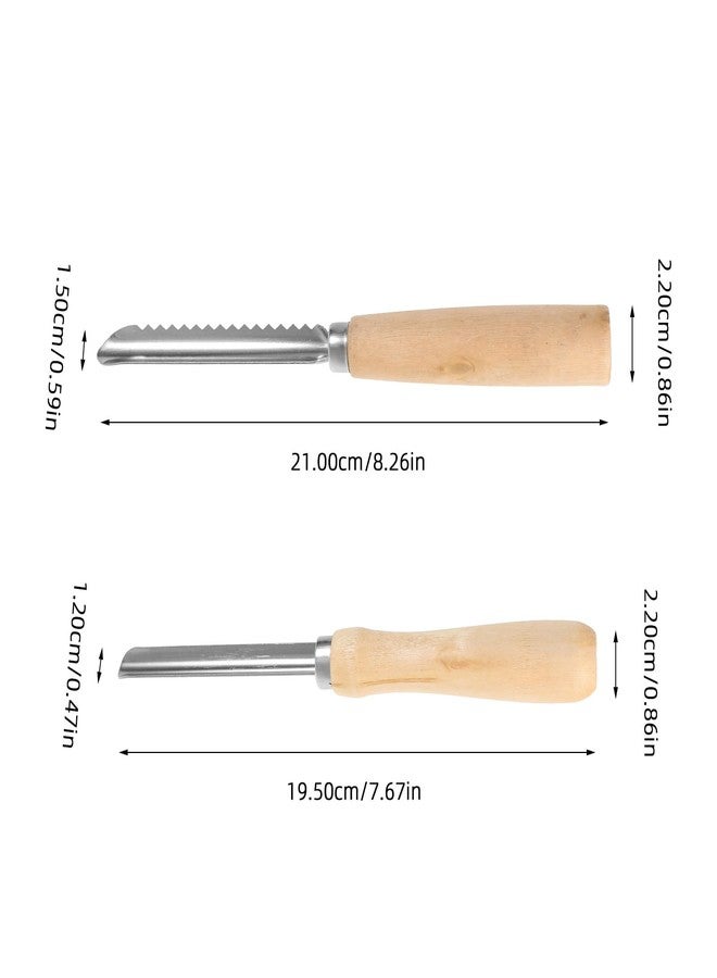 VERDANVERSE Fruit Core Remover Set with Serrated and Smooth Corers for Cherry Peach Pear Pit Removal Multifunctional Kitchen Tool Portable 2 Pieces 8.26 Inch - Image 2