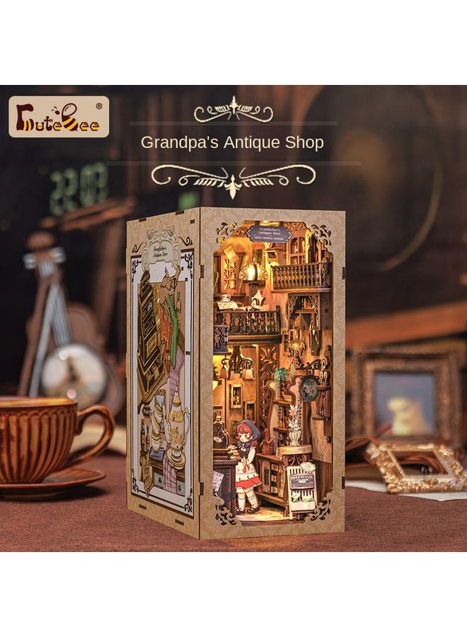 Bluejw Magic Pharmacist DIY Wooden 3D Handmade Assembled Book Stand Model Building Toy Gift - Image 2