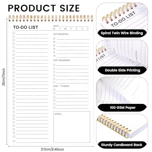 Thboxes to Do List Notepad, 120 Pages 8.5x11" to Do List Notebook Undated Daily Planner Notepad with Task Checklist to Do and Note Organization - Image 5