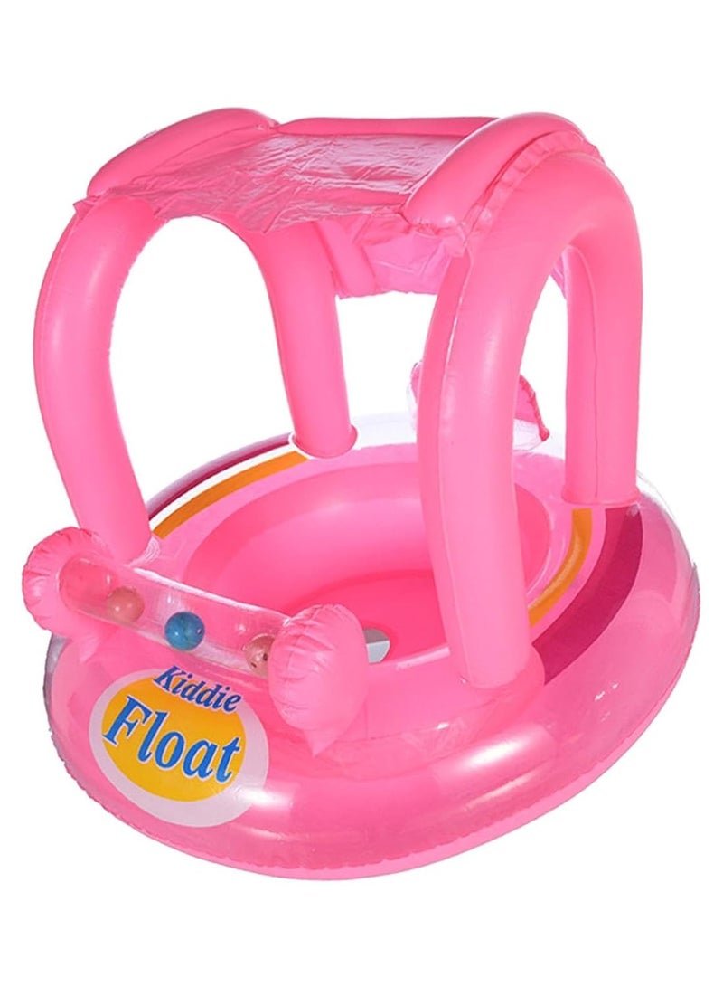 Tanda Inflatable Swimming Ring, with Safety Seat and Sunshade, Pink for Girls | Water Sports | Swimming | Inflatable Floats and Tubes  - Image 1