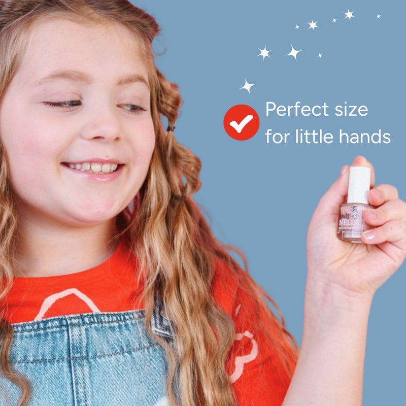MISS NELLA Abracadabra â€“ Safe Special Pink Sparkle Nail Polish for Kids, Non-Toxic & Odor Free Formula for Children and Toddlers, Natural Water Based for Easy Peel Off - Image 4