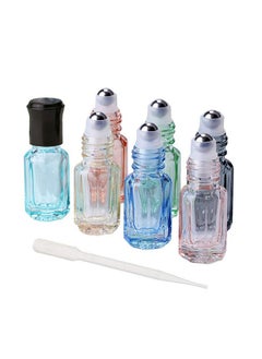 10 Pcs 3Ml Refillable Colorful Glass Roller Bottles Roll On Bottles Essential Oil Bottles With 1 Pcs Dropper