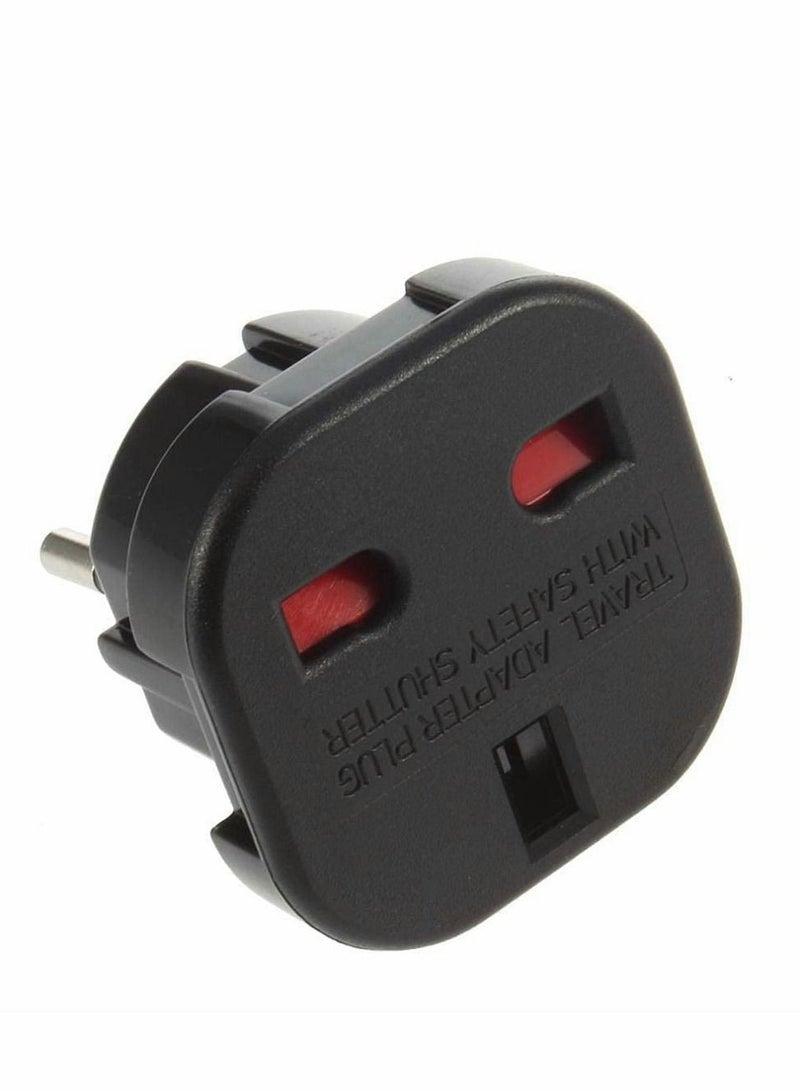 Y&D Travel Plug Adapter UK to EU,Universal AU US EU Europe AC 250V Power Black - Image 3