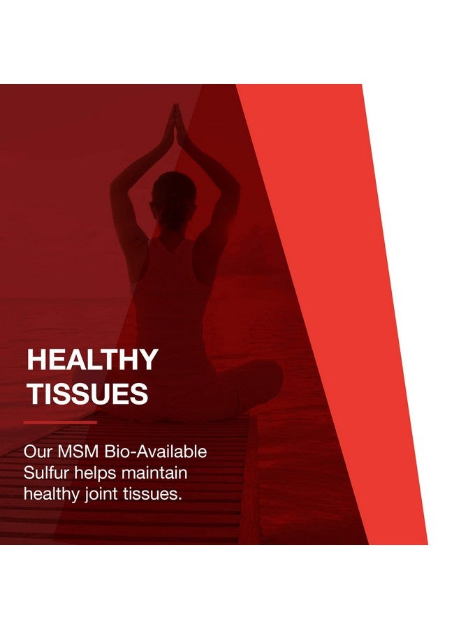 Msm Bioavailable Sulfur Improved Absorption Formula That Promotes Healthy Cartilage And Connective Tissue 180 Veg Capsules