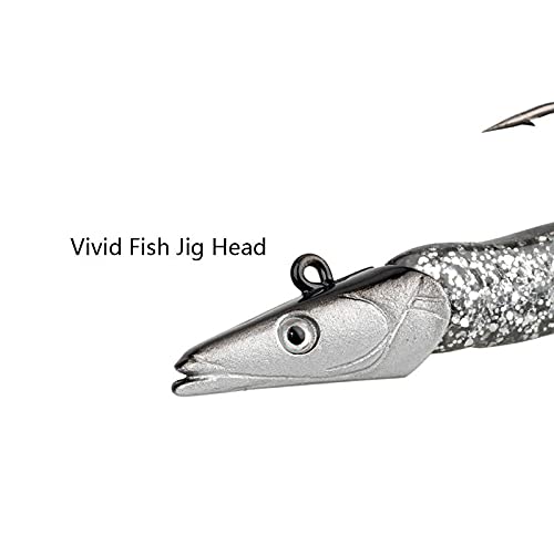 ANNIBBY Lead Head Jigs Soft Lures for Hunting or Fishing Lures Swimbaits with Hooks,Artificial Fishing Baits for Saltwater & Freshwater(5pcs/Set) (0.67oz-4.3") - Image 4