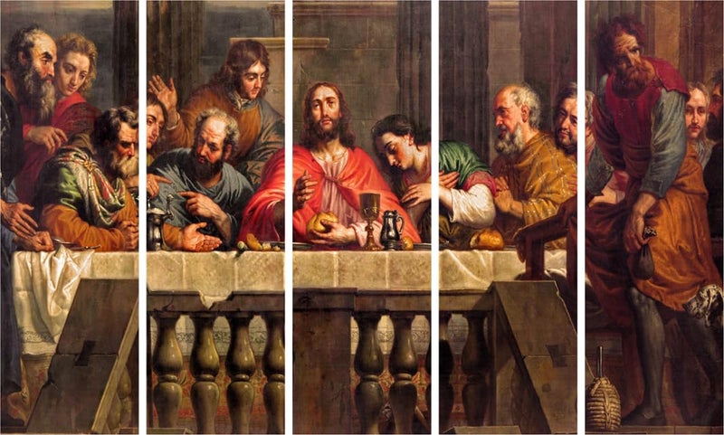 Inephos Jesus The Last Supper Canvas Multiple Frames 3D Painting for Home Decoration - Wall Paintings for Home and Office Decoration, Set of 5, 50 x 30 inches, 10247CF - Image 4
