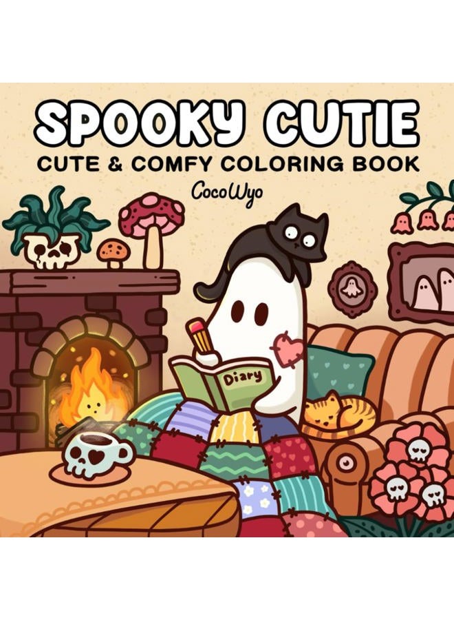 Coco Wyo Spooky Cutie: Coloring Book for Adults and Teens Featuring Adorable Creepy Creatures in Cozy Hygge Moments for Relaxation (Cozy Spaces Coloring) - Image 1