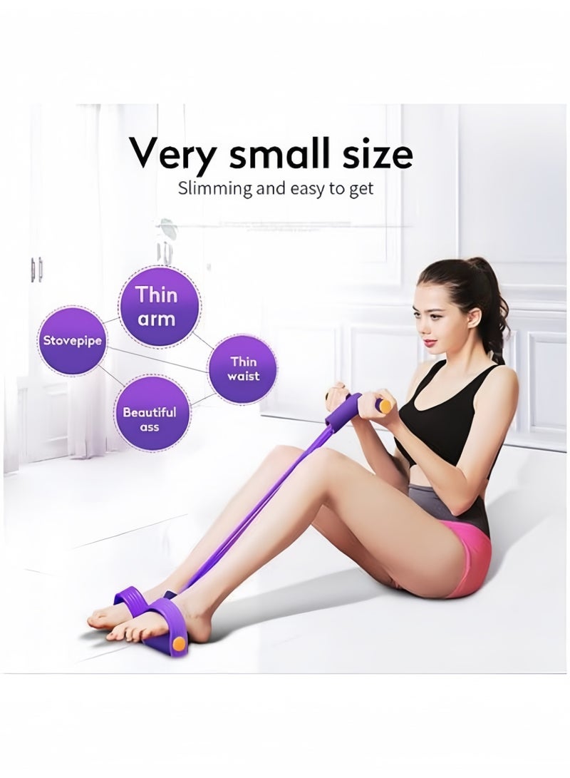 Hiras Resistance Band Set, 4-Tube Elastic Band Pull Rope with Non-Slip Pedals for Home Gym Workout, Full Body Exercise Band for Arms, Legs, Abs, Yoga, Stretching & Slimming Training - Image 5