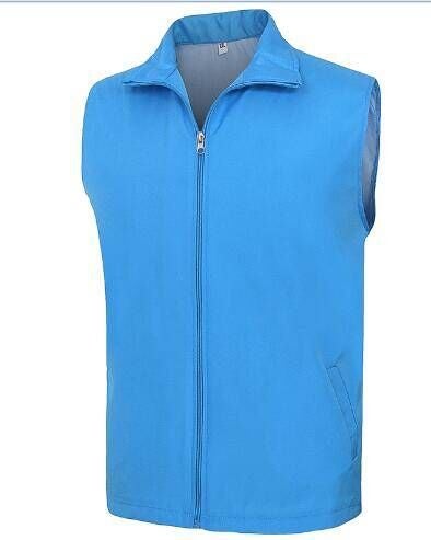 The vest will be printed for LOGO public welfare activities, volunteers, supermarket advertising lapel vest fluorescent green Hole Blue 