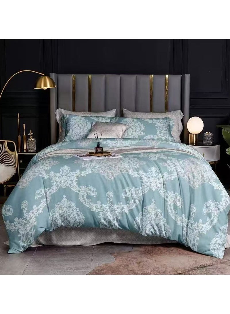 AL RAID 6-Piece King Size Duvet Cover Set – Soft & Breathable Bed Sheet Set with Duvet Cover, Deep-Pocket Fitted Sheet & 4 Pillowcases – All-Season Comfort and Elegant Bedroom Style