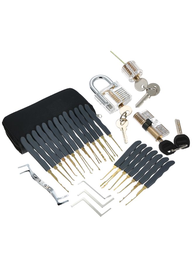 NIBEMINENT 24-Piece Lock Unlocking Picking Set Multicolour - Image 2