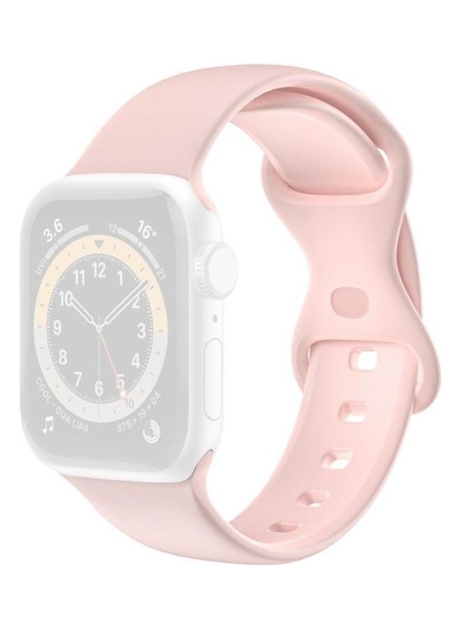 NIBEMINENT Double Wear TPU Silica Gel Replacement Watchbands For Apple Watch Series 1/2/3/4/5/6/7/SE 38-40-41mm Sand Pink - Image 1