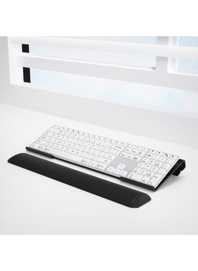 Ergonomic Keyboard Stand Elevated Z-shaped Keyboard Stand Desktop Stand Tilt Transparent Acrylic Keyboard Holder-Color:Black Keyboard Stand + Keyboard Hand Rest - Image 4