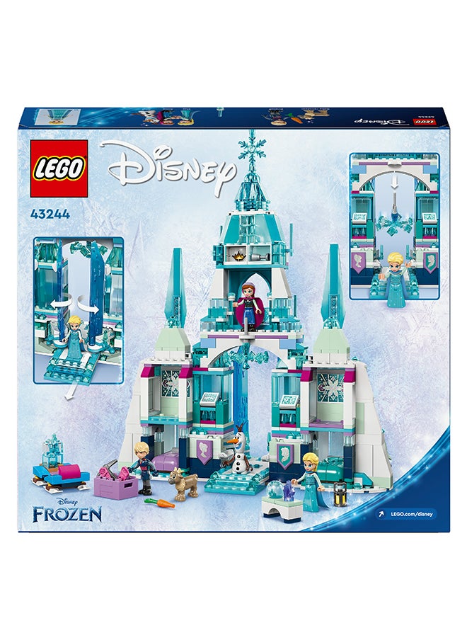 ليغو - مجموعة لعبة البناء للأطفال قصر إلسا الثلجي من ليغو Disney Frozen، مع لعبة قلعة بغرفتي نوم، وشخصيات الدمى الصغيرة إلسا وآنا للبنات والصبيان ومحبّي الفيلم بعمر 6 سنوات أو أكثر، هدية ممتعة للأطفال 43244 (630 قطعة) - Image 1