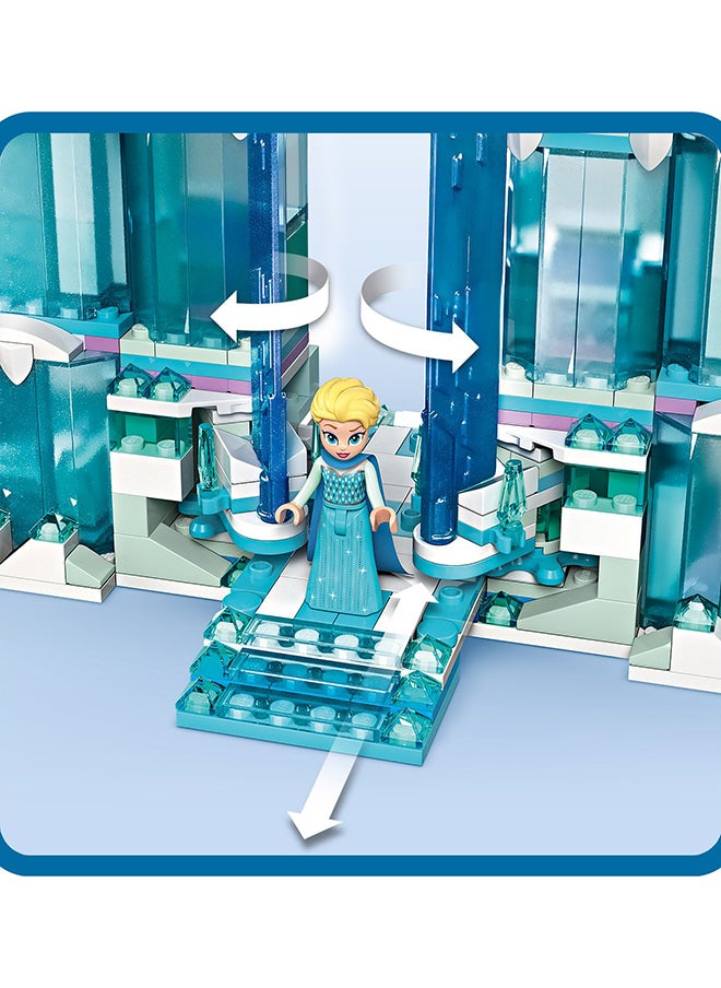 ليغو - مجموعة لعبة البناء للأطفال قصر إلسا الثلجي من ليغو Disney Frozen، مع لعبة قلعة بغرفتي نوم، وشخصيات الدمى الصغيرة إلسا وآنا للبنات والصبيان ومحبّي الفيلم بعمر 6 سنوات أو أكثر، هدية ممتعة للأطفال 43244 (630 قطعة) - Image 1