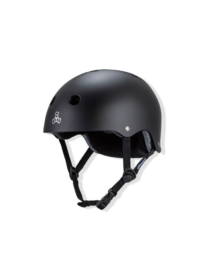 Triple Eight Skateboard Beginner Land Surfboard Longboard Electric Skateboard Protective Helmet L/xl Black