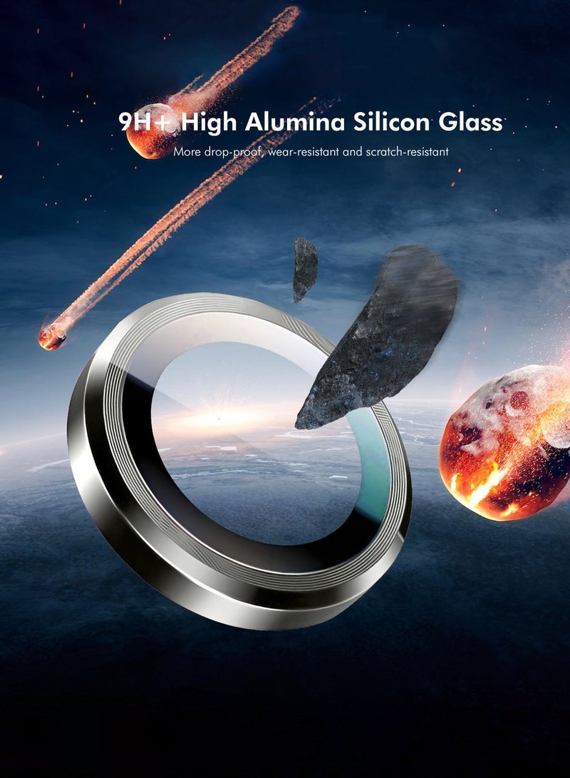 دبليو تيك عدسة كاميرا آبل آيفون 17 برو ماكس 5G 2025 الواقية من الزجاج المقسى مع حلقة سبيكة فاخرة (MLGICR) - شفافة/تيتانيوم - Image 4