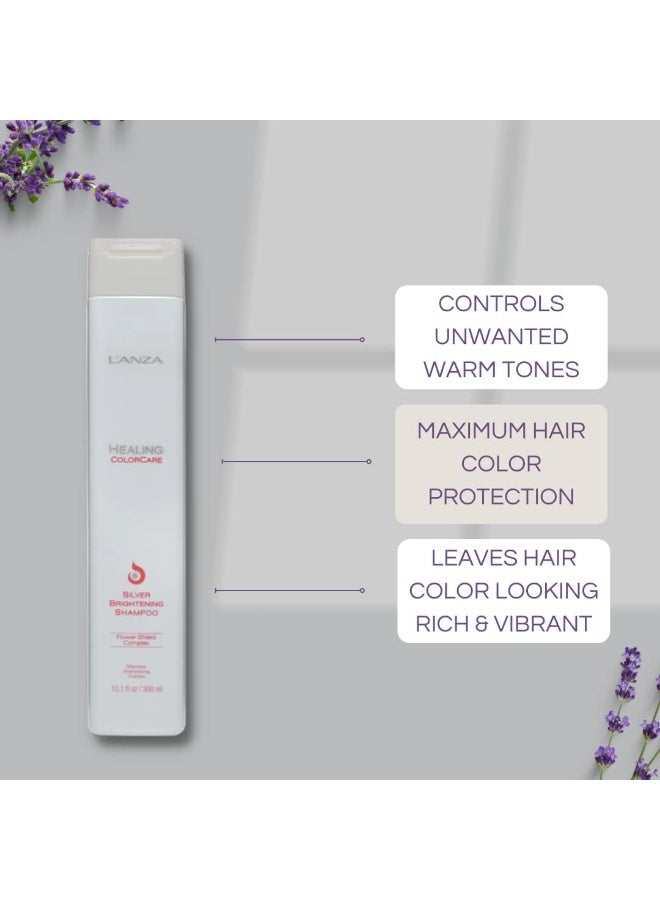 LANZA L’ANZA Healing ColorCare Silver Brightening Shampoo, for Silver, Gray, White, Blonde & Highlighted Hair - Boosts Shine and Brightness while Healing, Controls Unwanted Warm Tones - Image 3