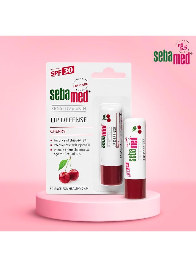 Sebamed Lip defense 4.8gm, Cherry | SPF 30 |Lip balm for Dry & Chapped lips with natual oil & Vitamin E | UV protection | Dermatologically tested - Image 2