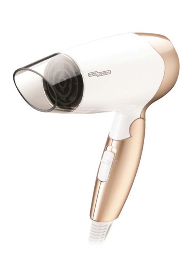 SUPER GENERAL Over Heat Protection Hair Dryer White/Gold - Image 1