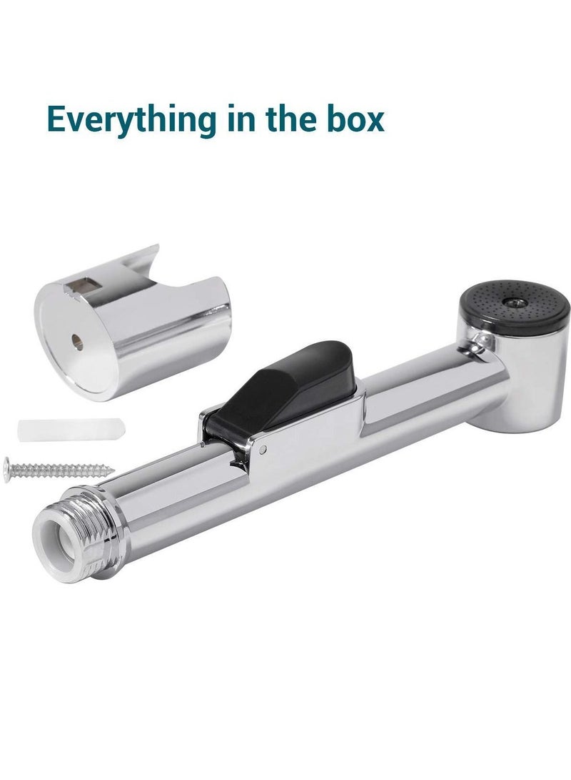 Y&D Handheld Sprayer Portable Bathroom Shower Head Replacement Kit for Flush Spray Cleaning of Toilet/Faucet/Cloth/Car/Pet Universal 1/2" Connection Hose Fitting  - Image 3