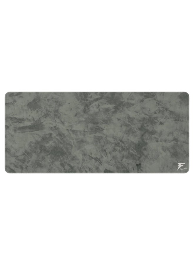 فورس اكس سجادة ماوس Forcex Signature Gray المقاومة للماء - سجادة موسعة غير قابلة للانزلاق للاعبين، سطح دقيق، تصميم متين. - Image 1