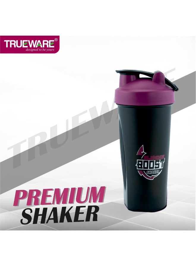 Trueware Blender Boost Gym Shaker With Lighting Fast Blending Technology | Plastic | 700 ML  | Leak Proof | Ideal for Protein | Preworkout and BCAAs | Ideal Workout Blender for Fitness Lovers - Image 2